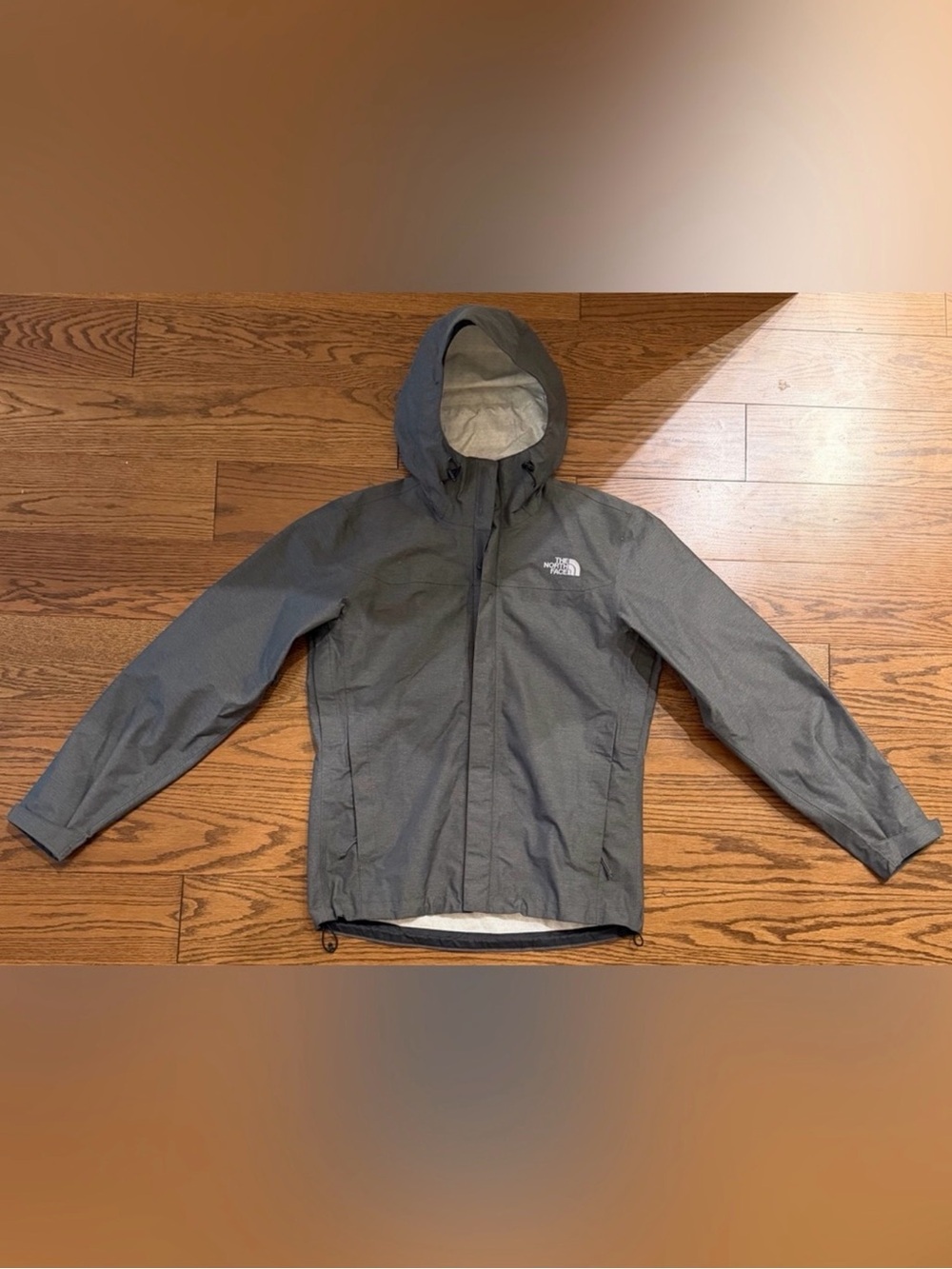 The North Face Men’s Dark Gray Hooded Rain Jacket
